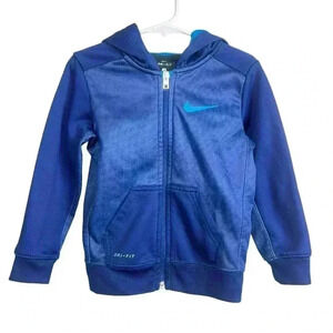 Nike Dri-Fit Blue Hooded Zip Up Jacket | Size 3T